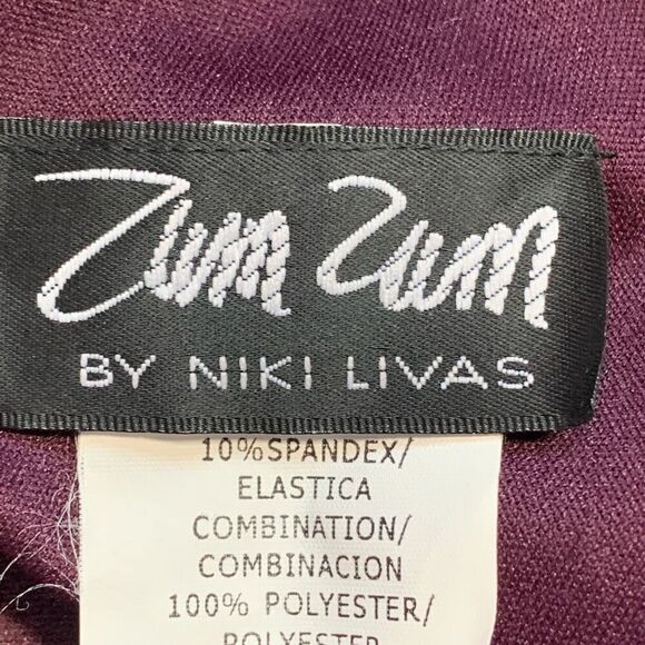 Vintage 90s Maxi Dress Burgundy Velvet Gown Criss-Cross Open Back Column Prom - Picture 13 of 14